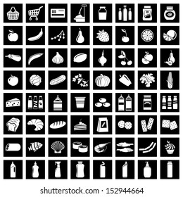 Set of supermarket symbols. vector