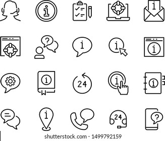 set of support icons, help, ask, question, assist, call center, help