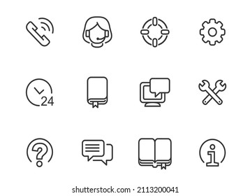set of support icons, vector illustration