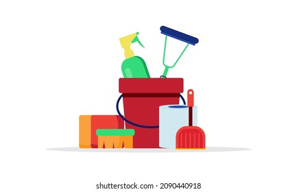 Set of surface cleaning equipment logo