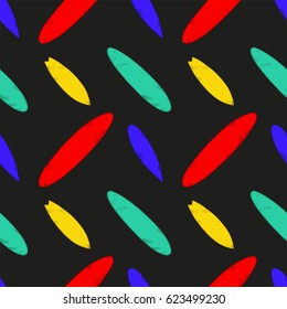 Set of surfboard silhouettes in scale,