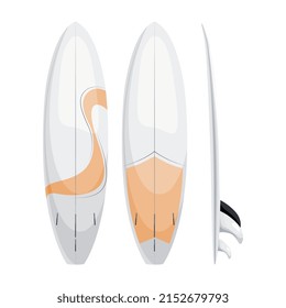 Set of surfboards clipart in flat design