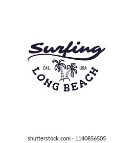 A set of surfing for printing. Wild wave logo, surf point sticker, elements of boards for school surfing.