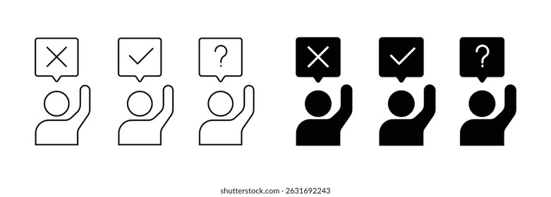 Set of Survey user icon collection. Including question, opinion, satisfaction, opinion, research symbol.