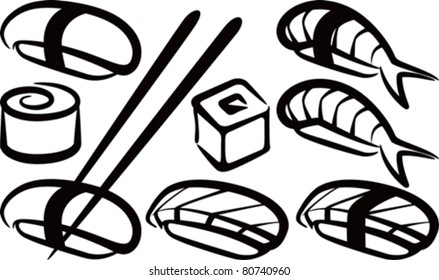 set of sushi