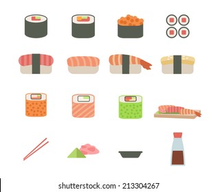 set of sushi icon