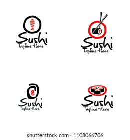 Set Sushi Logo template vector