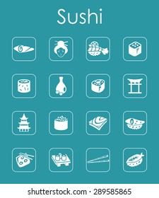 It is a set of sushi simple web icons