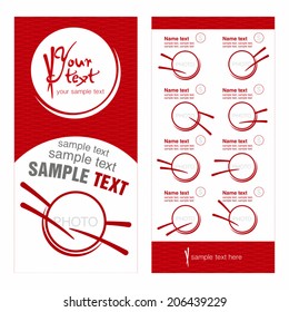 Set of sushi style (restaurant name, banner, menu template)