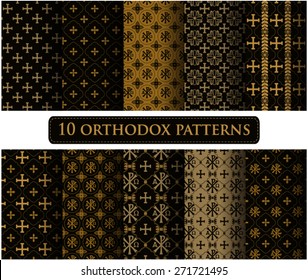 Set of swatch. Set of orthodoxy patterns