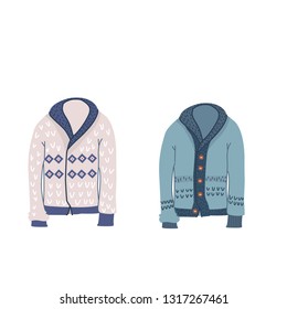 set of sweaters, vector illustration