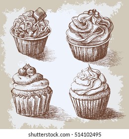 Cupcake Sketch Images Stock Photos Vectors Shutterstock