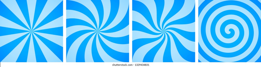 Set of sweet blue candy abstract vector backgrounds