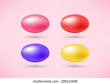 Set of sweet candies