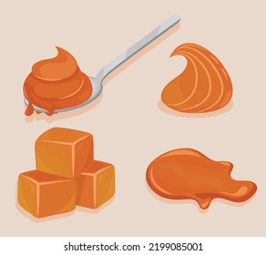 set of sweet caramel, design