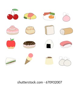 Set of sweet. illustration