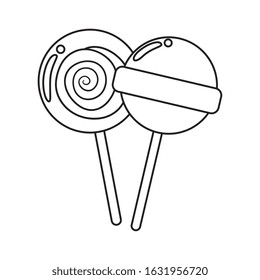 set of sweet lollipop isolated icon vector illustration design