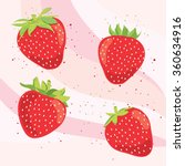 Set of  sweet strawberry
