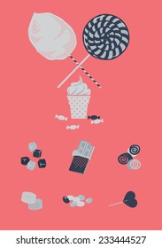 Set of sweets