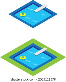 eine Reihe von Swimmingpool-Symbolen
