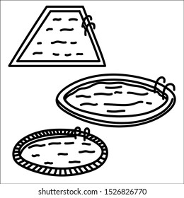 set of swimming pool. vector illustration.
