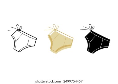 Set with a swimming trunks in different colors. Clip art for your projects.