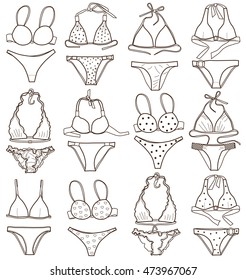 conjunto de traje de baño (libro de colores)