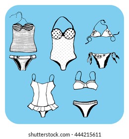 Set swimsuits.