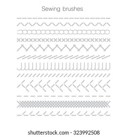 Set of swing seams. Vector illustration