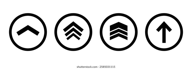 Set swipe up arrow icon