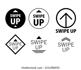 Set Swipe up. Collection buttons for social media. Arrows web icons for advertising and marketing in social media application. Vector illustration EPS 10