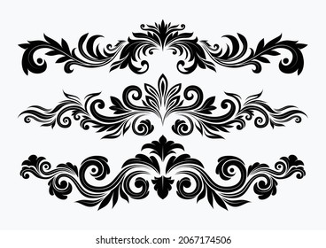 set of Swirl Elements for design.