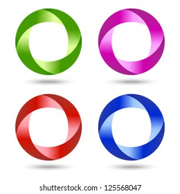 set of swirl icons , vector illustrations for design