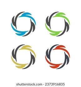 Símbolo del logotipo del tornado de Swirl, símbolo del logo del huracán Abstract