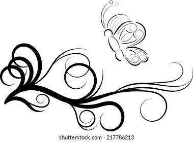 Set of swirling graphic elements vector