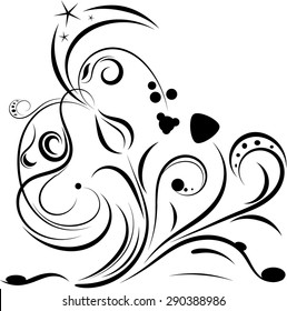 Set of swirling graphic elements vector