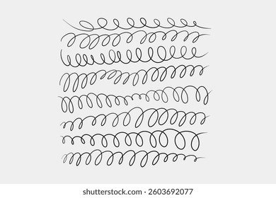 A set of Swirling Lines. Freehand vector sketch. Image for any Size ideal for advertising and posters of personal projects
