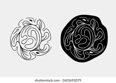 A set of Swirling Lines. Freehand vector sketch. Image for any Size ideal for advertising and posters of personal projects