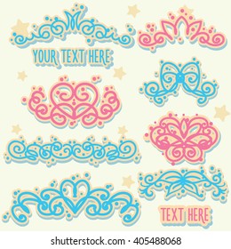 Set swirls decorative design elements