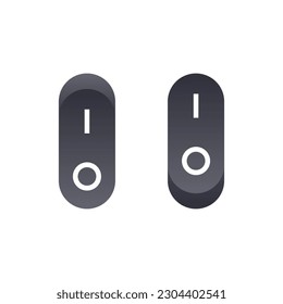 Set of Switch button or turn on turn off power vector illustration