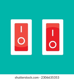 Set of Switch button or turn on turn off power vector illustration