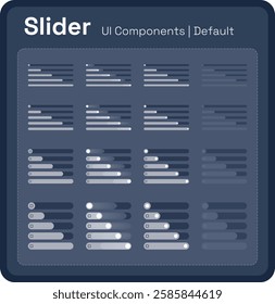 Set of switch slider Loading Bar illustration.
Scrollbar in web form. Filter slider on website, flat user interface elements. Template for internet page navigation. Frontend UI