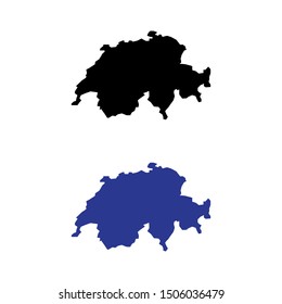 a set of Switzerland map icons