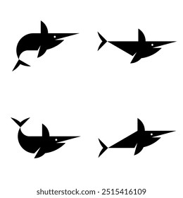 Set of Swordfish logo. Icon design. Template elements