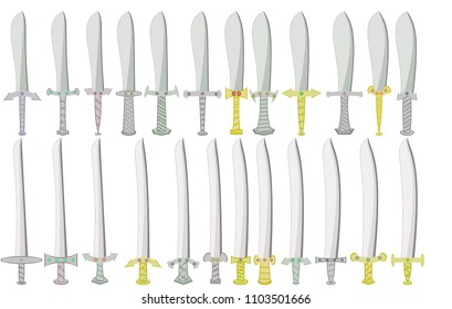 Set of swords and knives
