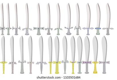 Set of swords and knives