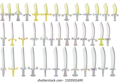 Set of swords and knives