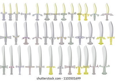 Set of swords and knives