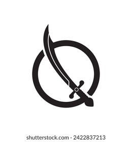 Set of swords logo template vector icon illustration design