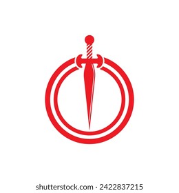 Conjunto de plantillas de logotipo de espadas diseño de ilustración de icono vectorial